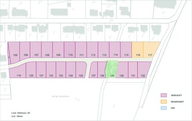 2024_08_02_Reservierungsplan_LÜTZ_1.2 Grundriss zeigt die Aufteilung des Reservierungsplans für das Baugebiet Lützelbach-Maintalblick.
