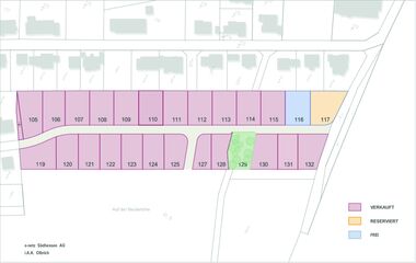 2024_08_02_Reservierungsplan_LÜTZ_1.2 Grundriss zeigt die Aufteilung des Reservierungsplans für das Baugebiet Lützelbach-Maintalblick.