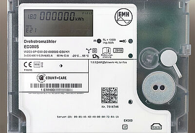 Elektronischer Haushaltszähler - Moderne Messeinrichtung nach Messstellenbetriebsgesetz/EMH