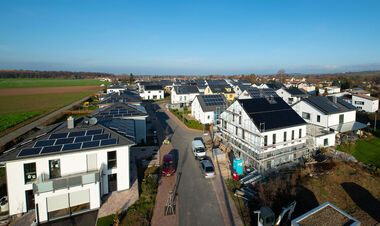 Fertig bebaute Solarsiedlung Am Umstädter Bruch in Groß-Umstadt, Stadtteil Richen