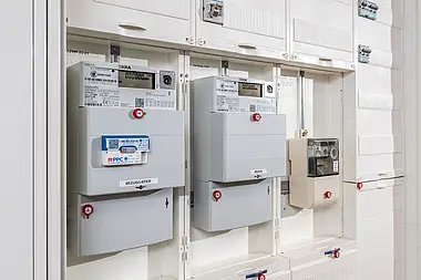 Zwei eingebaute Smart Meter