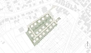 Grafische detaillierte Darstellung vom Baugebiet in Schaafheim.