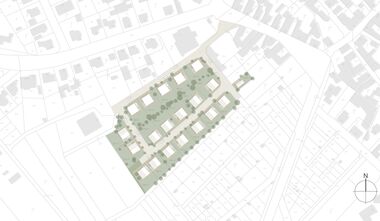 Grafische detaillierte Darstellung vom Baugebiet in Schaafheim.