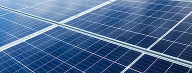 Detailaufnahme einer Solaranlage