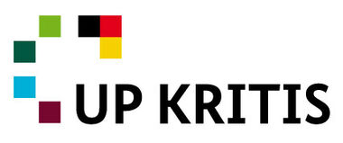 Logo von UP KRITIS, ist eine Kooperation zwischen Betreibern und Staat zum Schutz Kritischer Infrastrukturen.