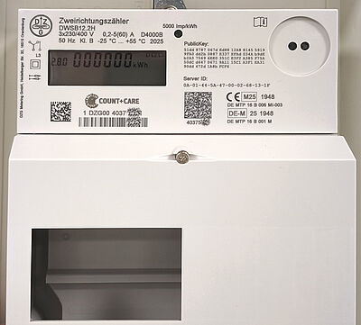 Intelligentes Messsystem von DZG, Modell DVSB/DWSB, als Haushaltszähler