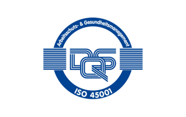 Logo Arbeitsschutzmanagement gemäß DIN ISO 45001:2018