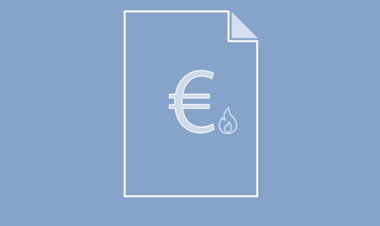 illustriertes Euro-Zeichen mit Gas-Symbol